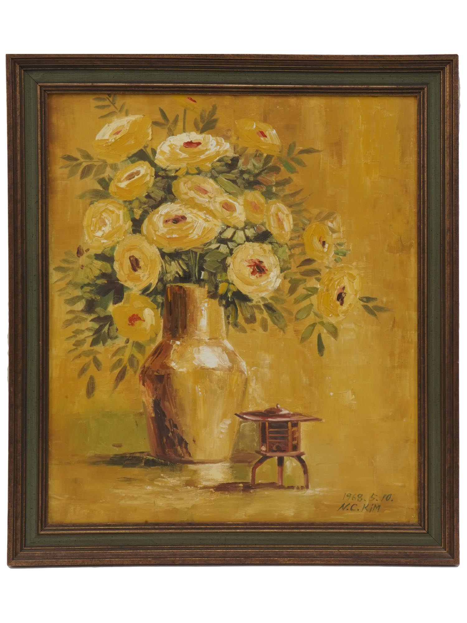 KOREAN STILL LIFE OIL PAINTING SIGNED BY ARTIST PIC-0